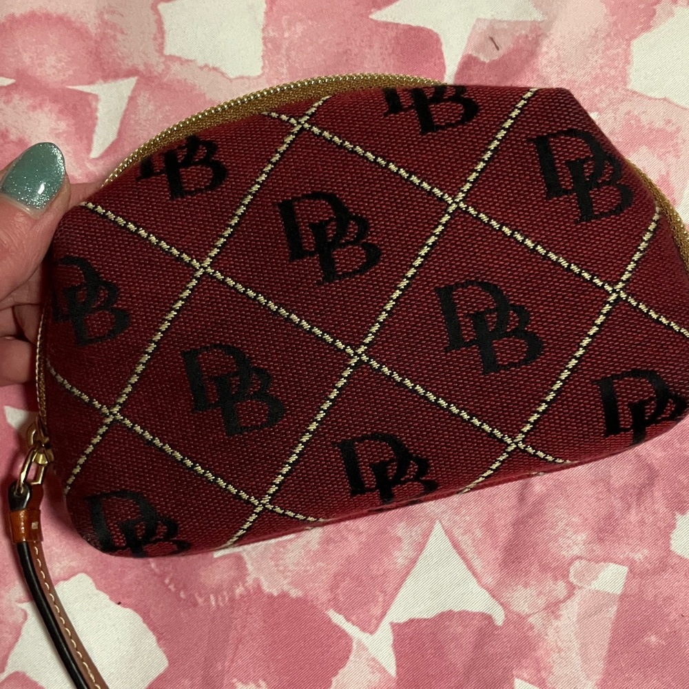 Authentic Dooney & Bourke Red Patterned storage c… - image 5
